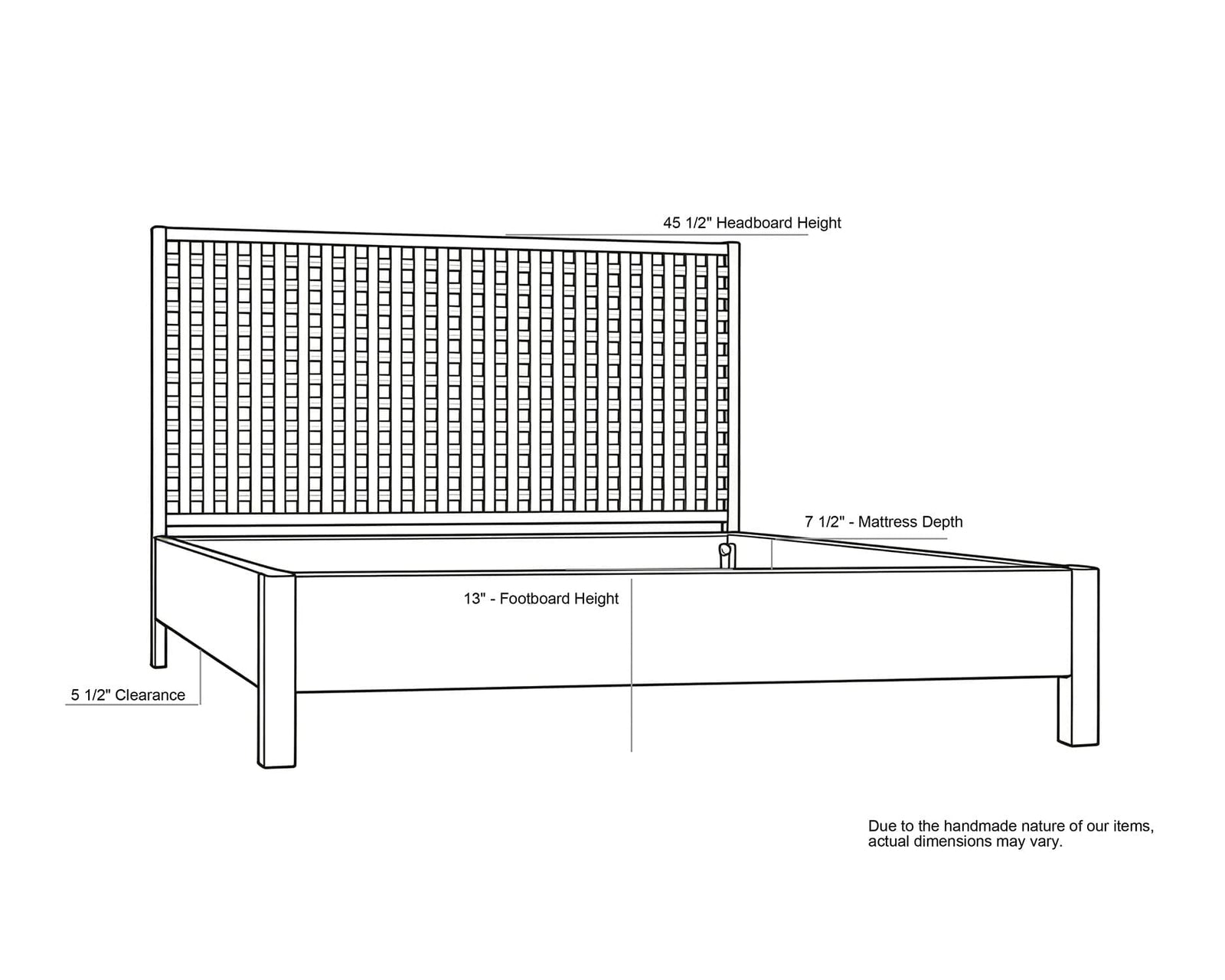 Quinnton Bed, Queen, Teak