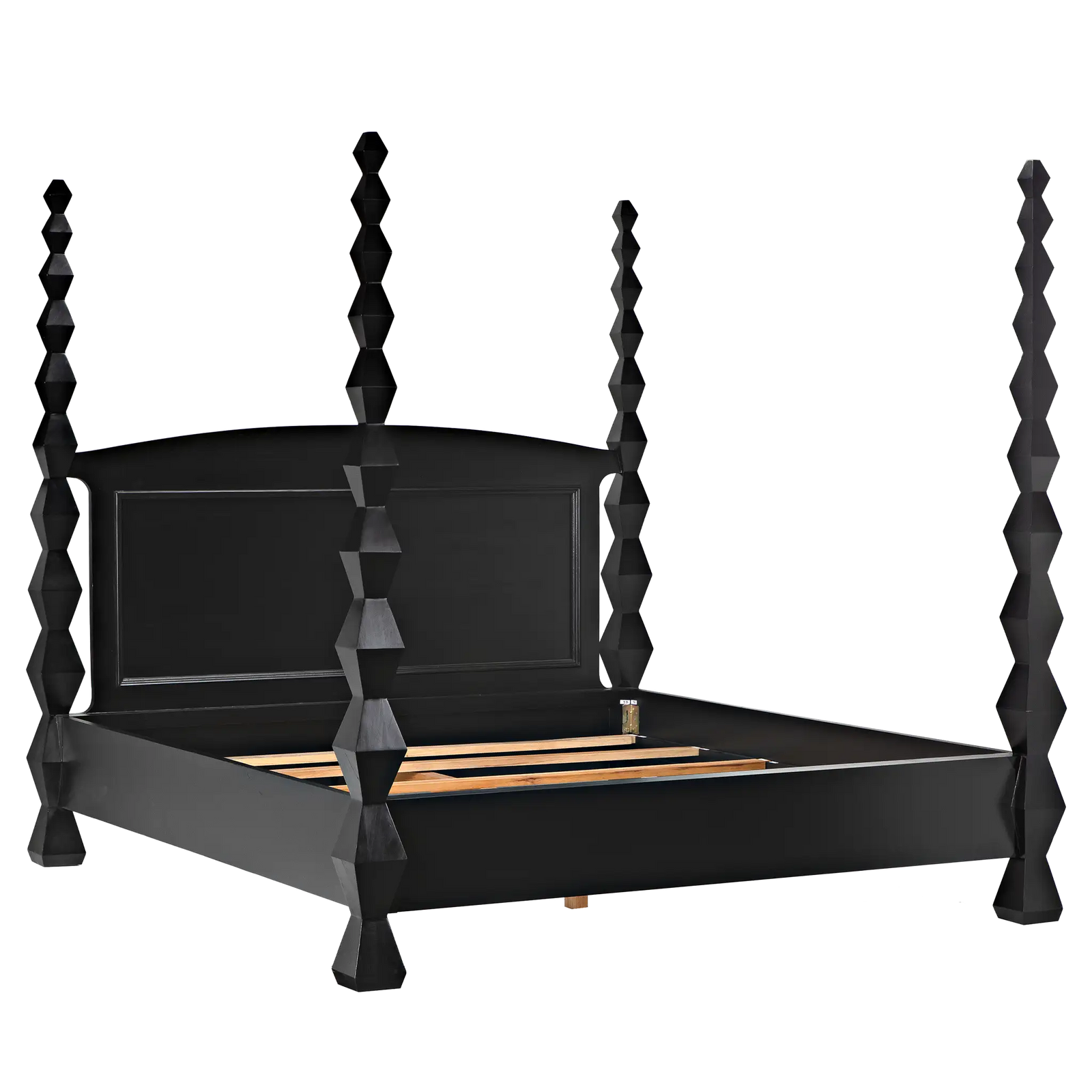 Brancusi Bed, Eastern King, Hand Rubbed Black by Noir Furniture | Sutter & Vale