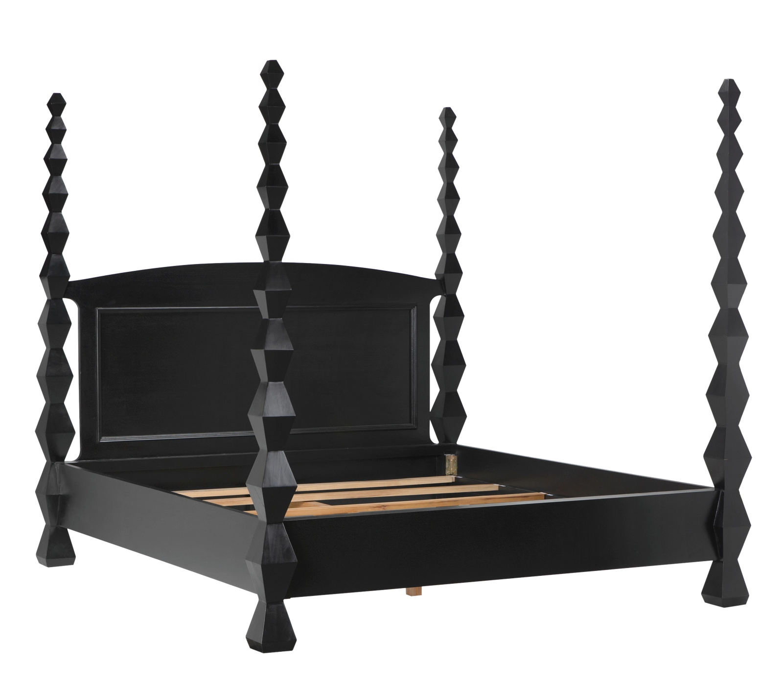 Brancusi Bed, Queen, Hand Rubbed Black by Noir Furniture | Sutter & Vale