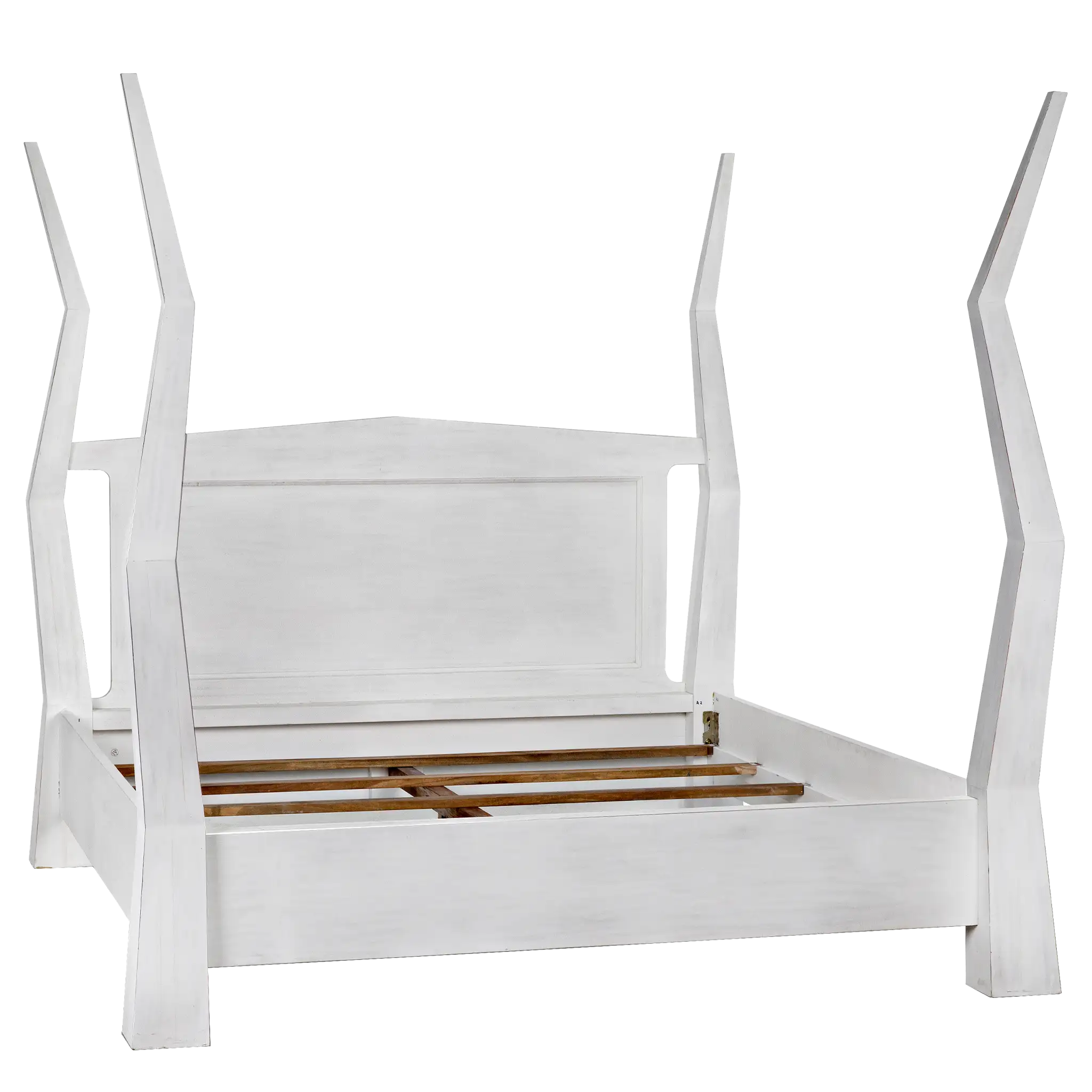 Patras Bed, California King, WH in White Wash — Noir Furniture