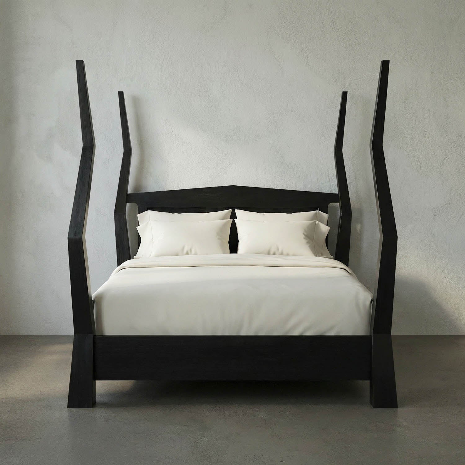 Patras Bed, Eastern King, HB by Noir