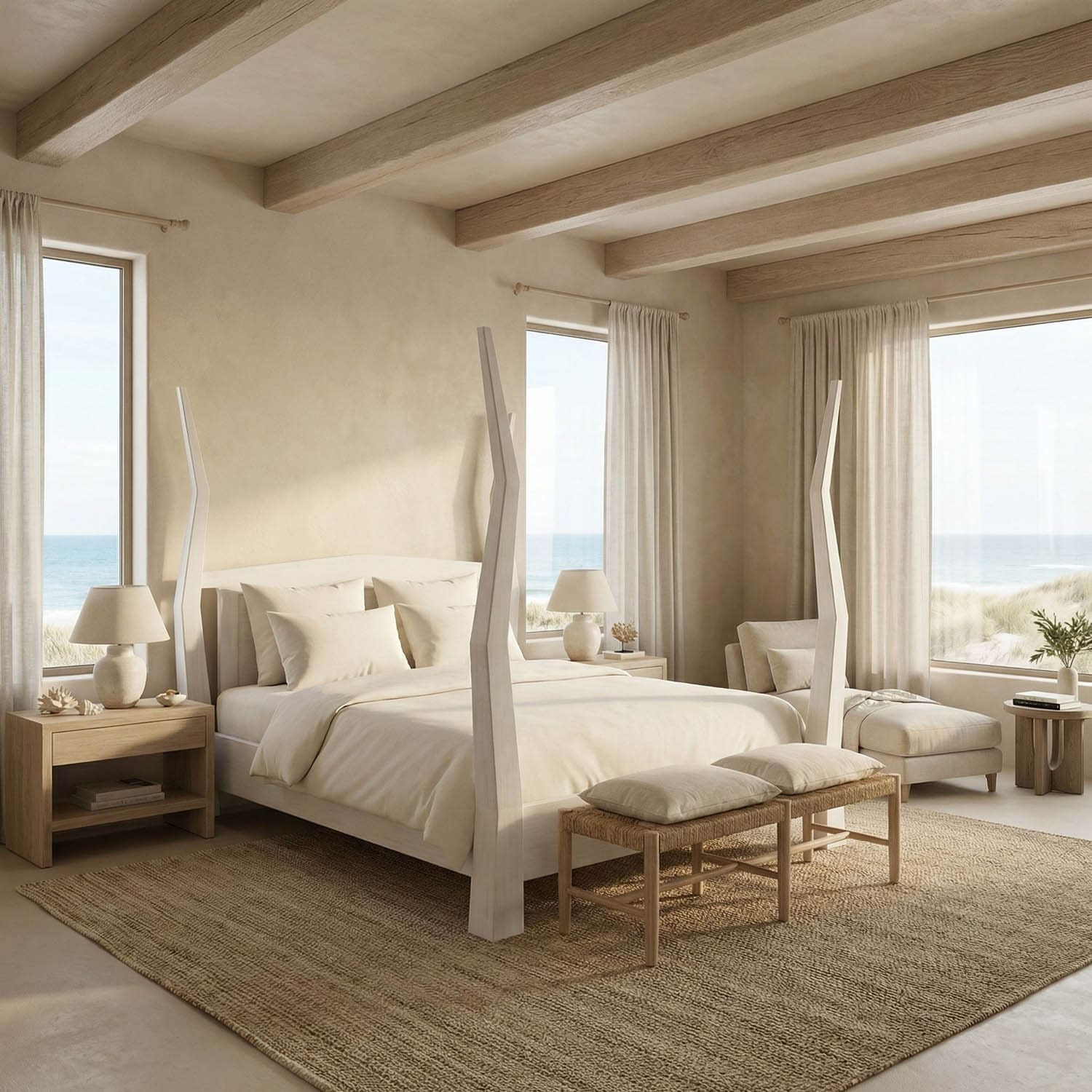 Patras Bed, Queen, WH