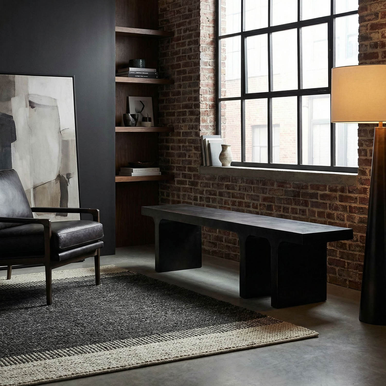 Kir Bench, Hand Rubbed Black