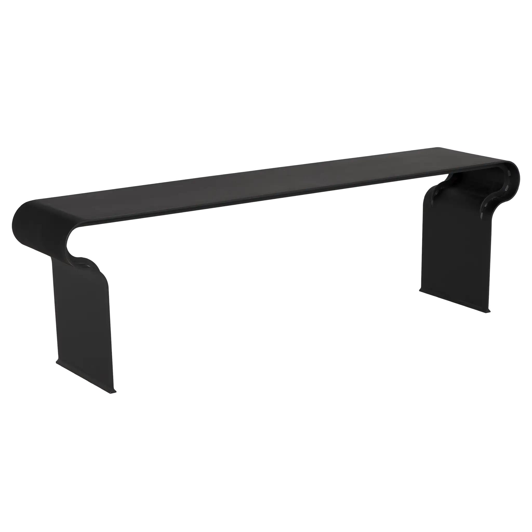 Jabali Bench in Matte Black — Noir Furniture