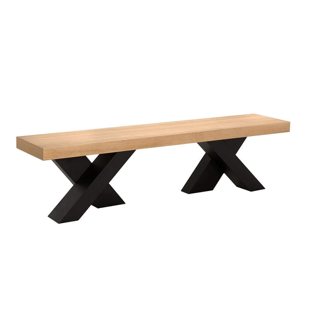 Gravity Bench, White Oak w Metal