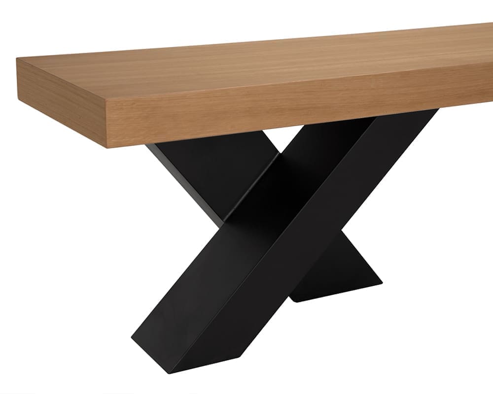 Gravity Bench, White Oak w Metal