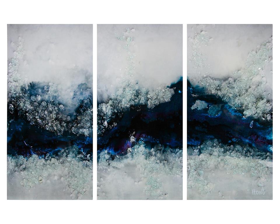 Mary Hong's Flowing River Triptych – Art by John Richard | Sutter & Vale
