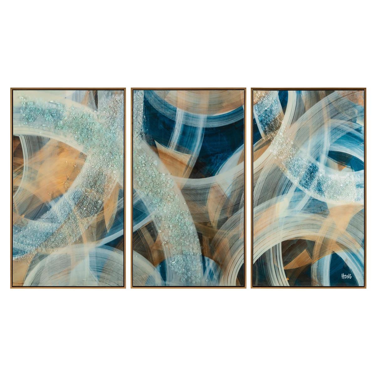 Mary Hong's Keep on Spinning Triptych by John Richard | Sutter & Vale