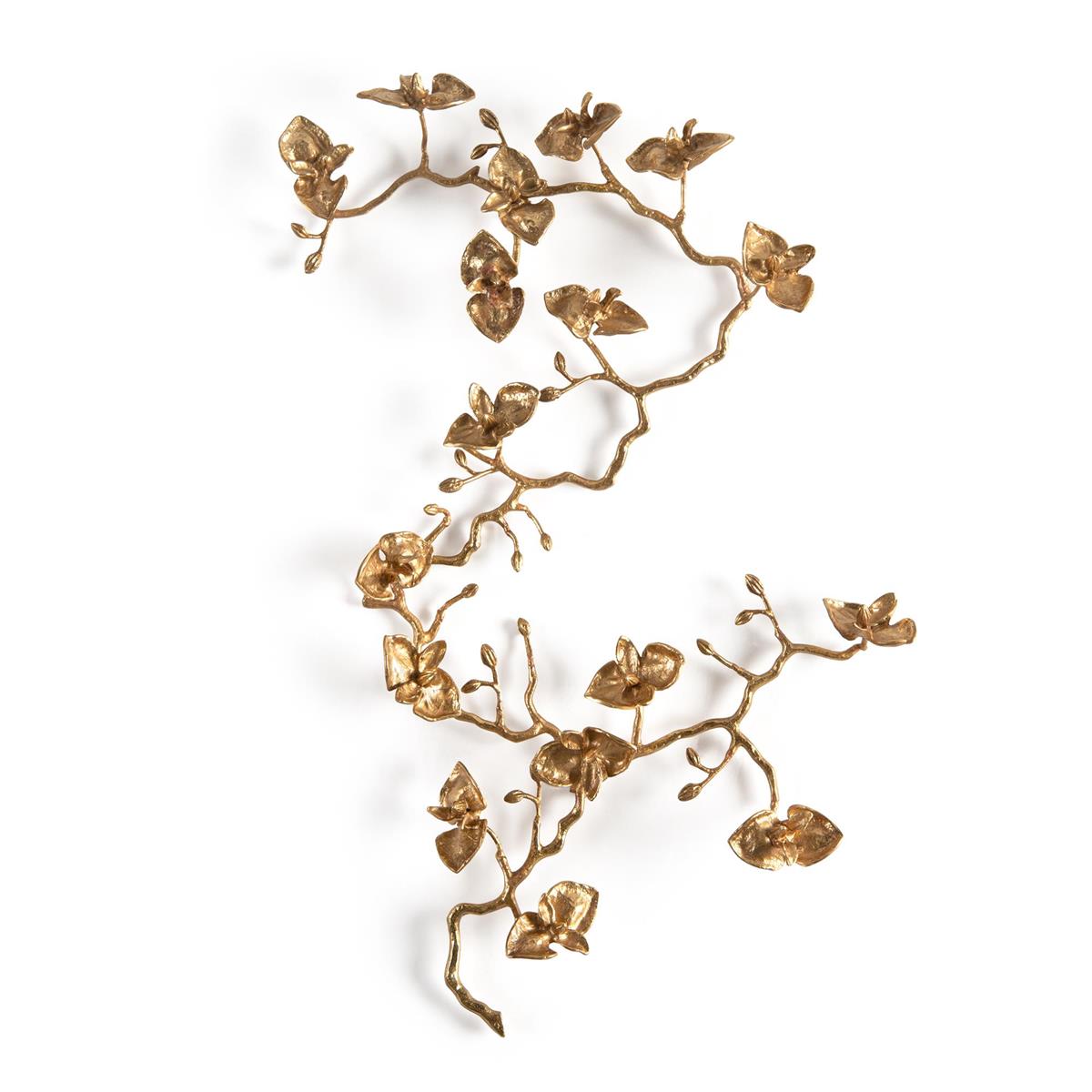 Brass Orchid Wall Sculpture II – Art by John Richard | Sutter & Vale