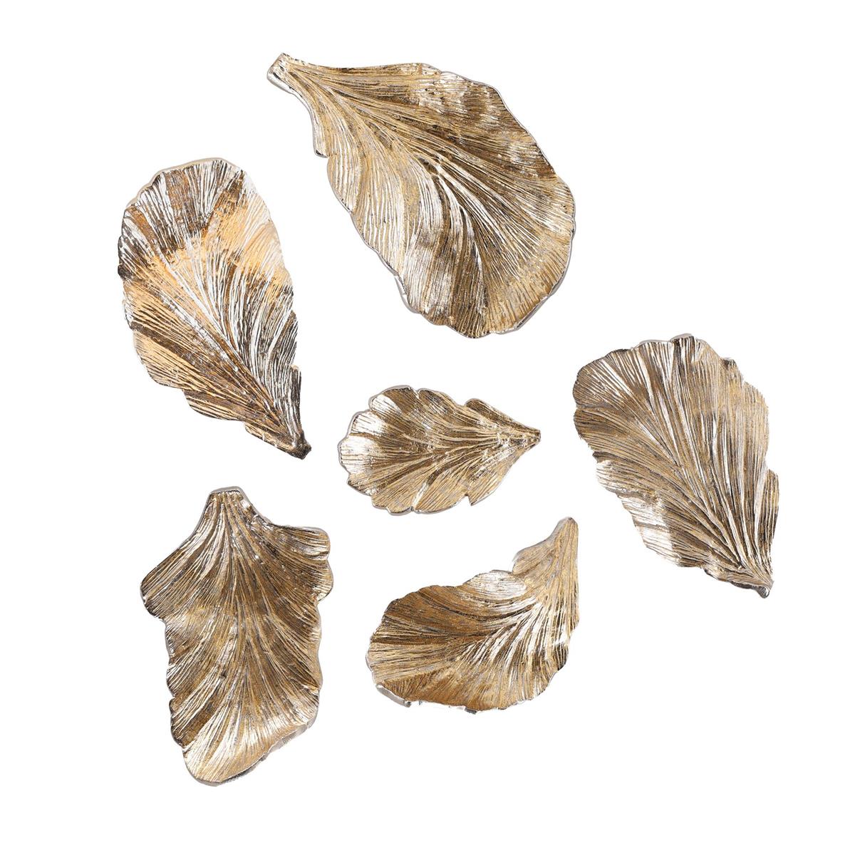 Gold Wall Leaves, Set of 6 by John Richard | Sutter & Vale