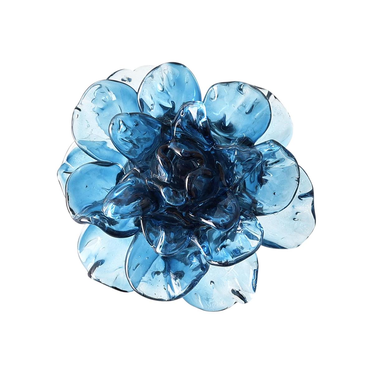 Cerulean Glass Flower Wall Art – Art by John Richard | Sutter & Vale