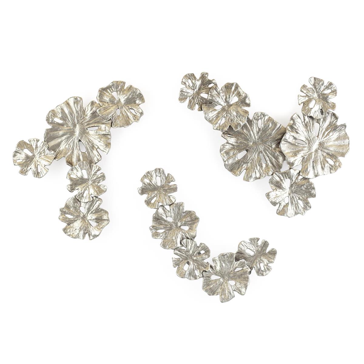 Petal Cluster Wall Art, Set of 3 Nickel by John Richard | Sutter & Vale