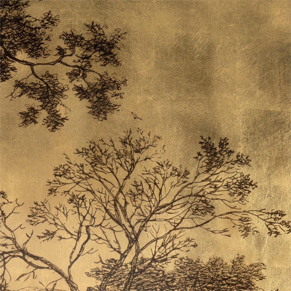 Maria Mendez's Golden Landscape II – Art by John Richard | Sutter & Vale