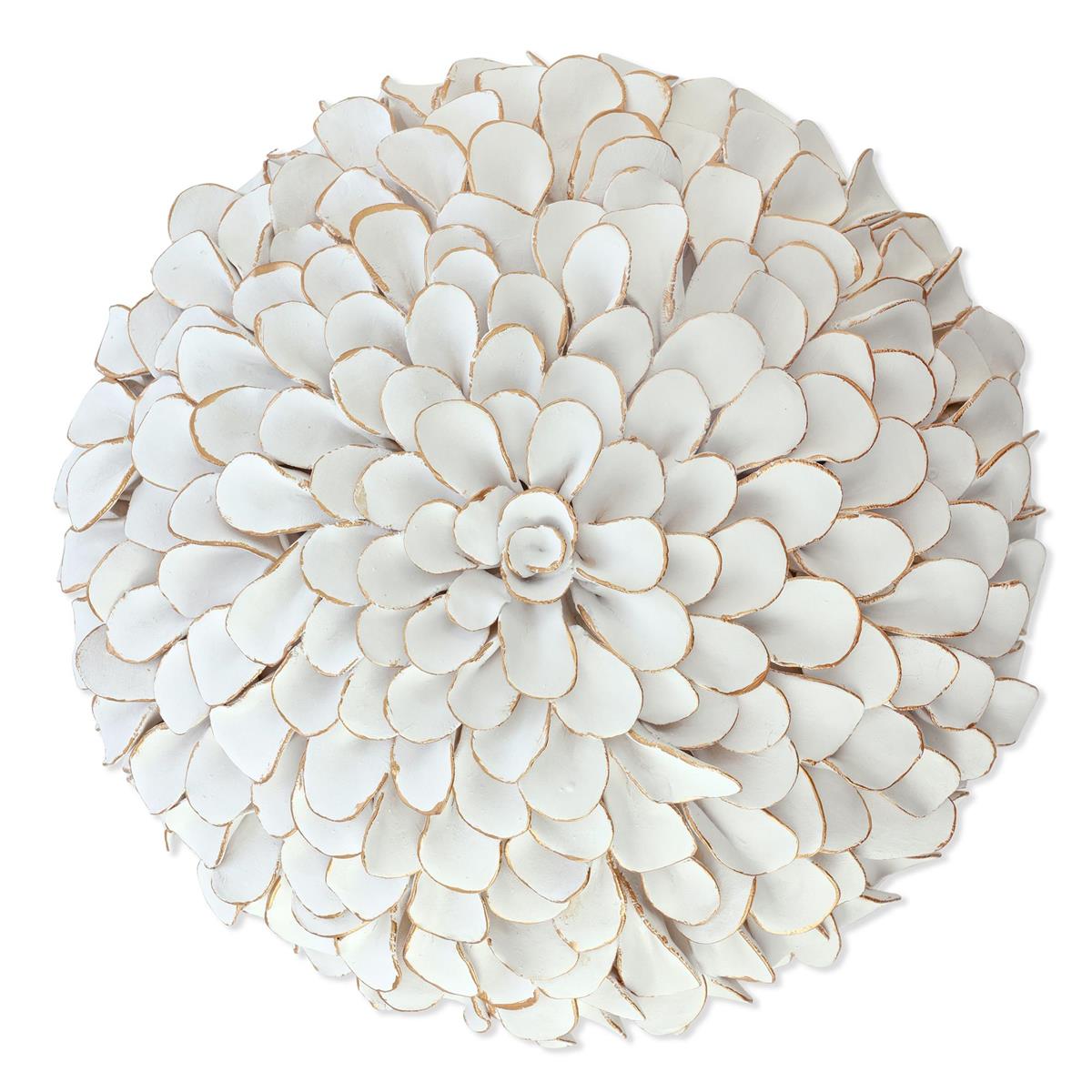 Button Flower Wall Art, White I – Art by John Richard | Sutter & Vale