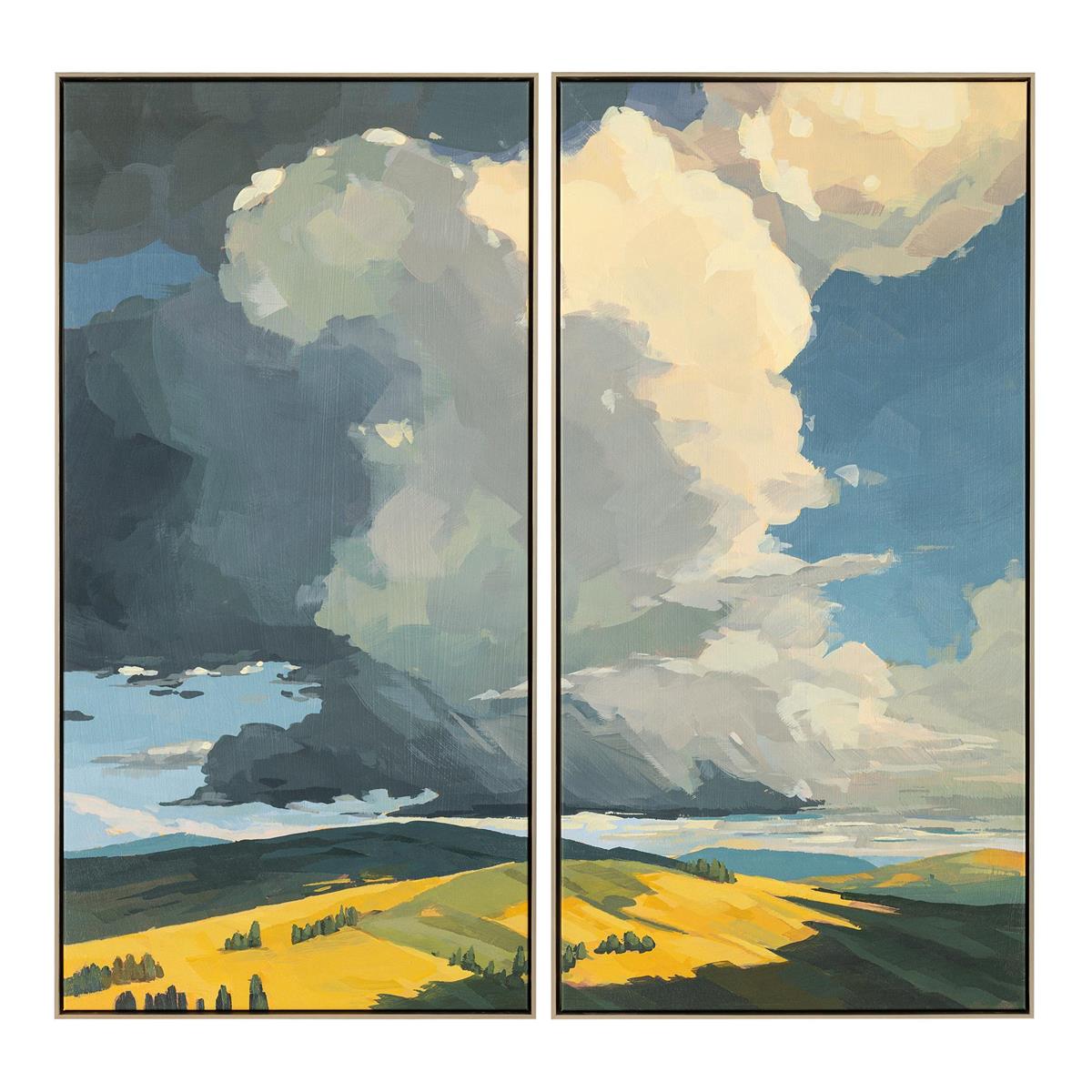 Sarah Thomas' Tuscany in Gold No. 1-2 Diptych – Art by John Richard | Sutter & Vale