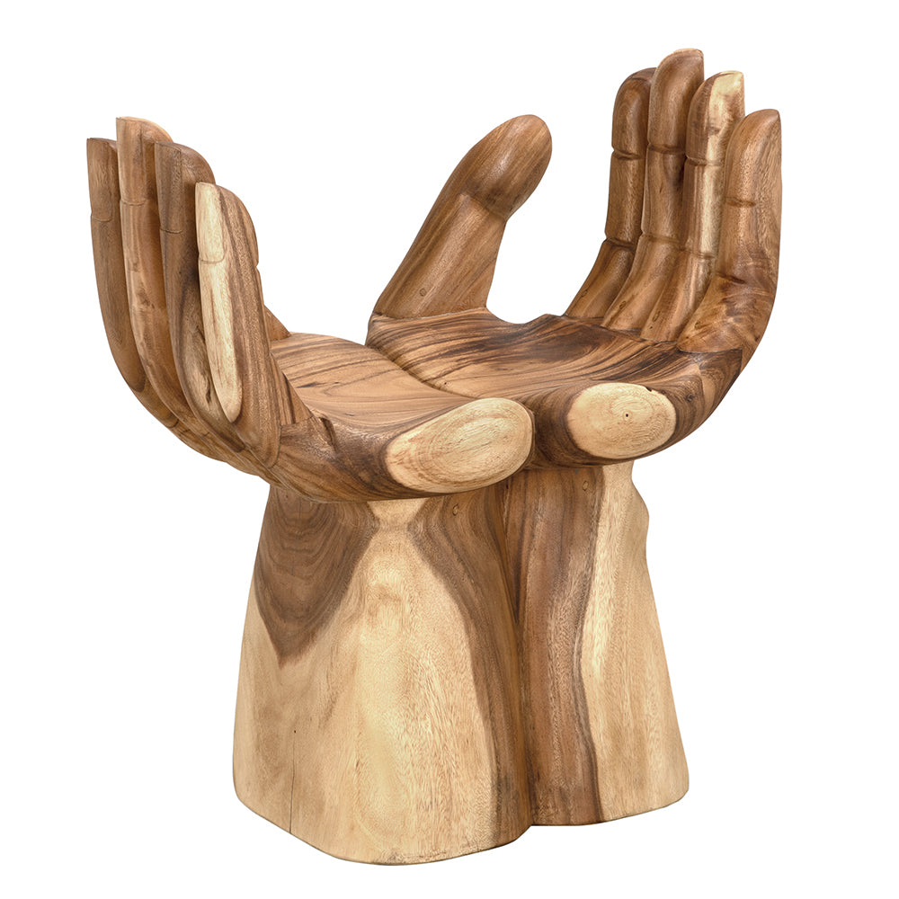 Le Main Chair, Buddha in Clear Coat Flat — Noir Furniture