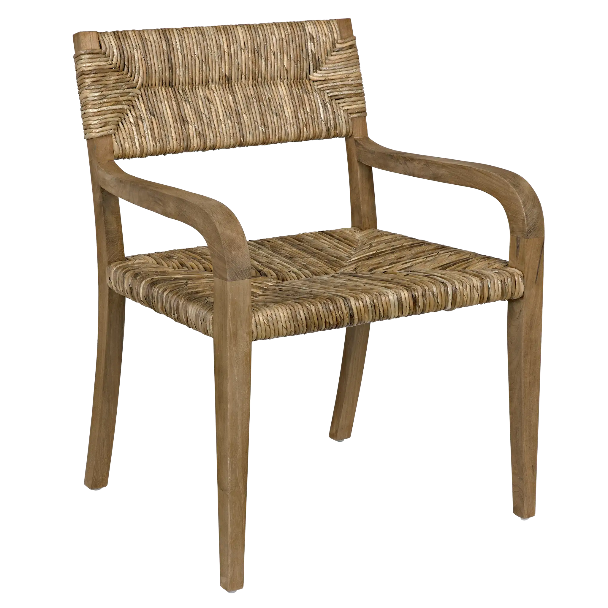 Bowie Arm Chair, Teak in Clear Coat Satin — Noir Furniture