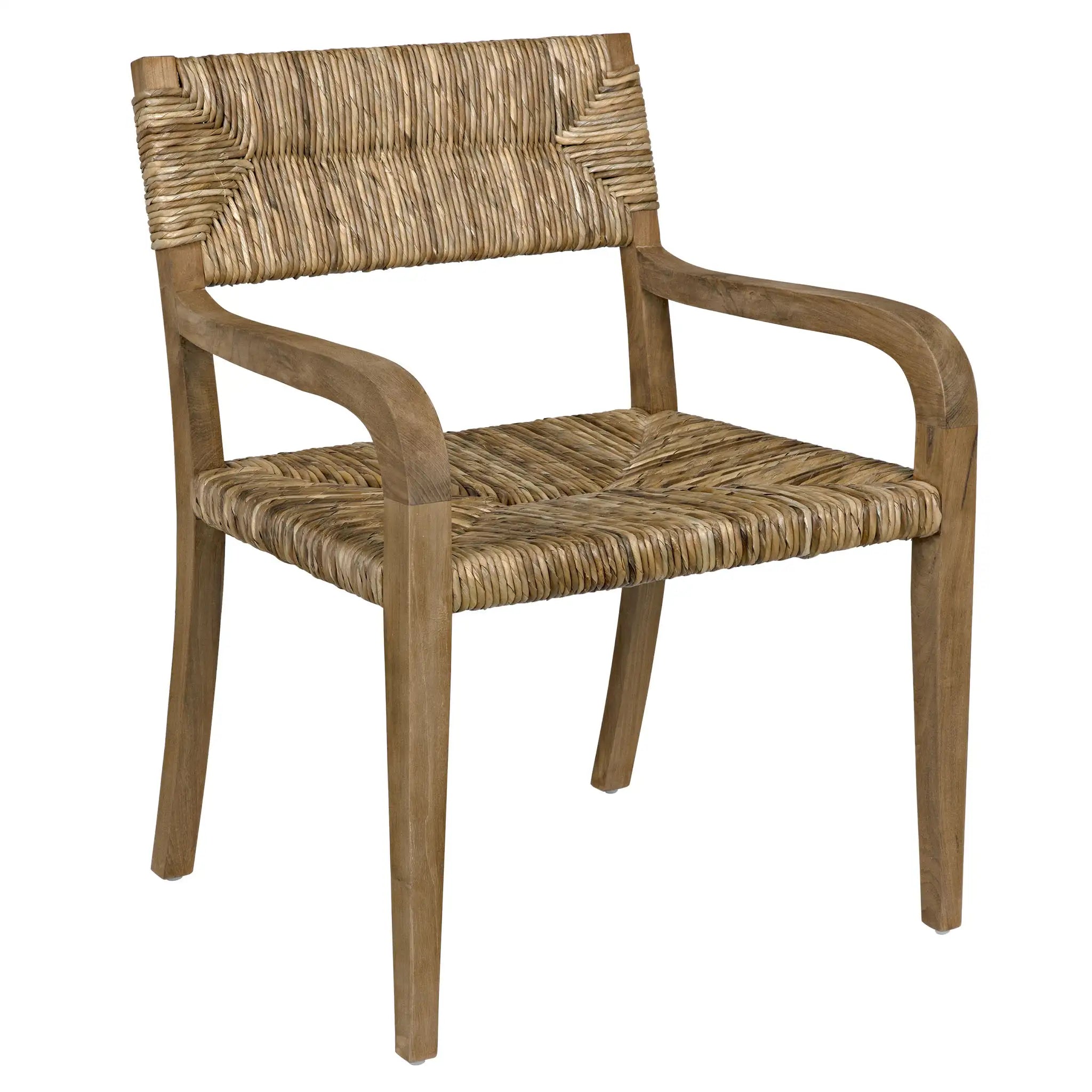 Bowie Arm Chair, Teak in Clear Coat Satin — Noir Furniture