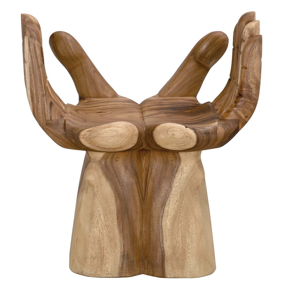 Le Main Chair, Buddha in Clear Coat Flat — Noir Furniture