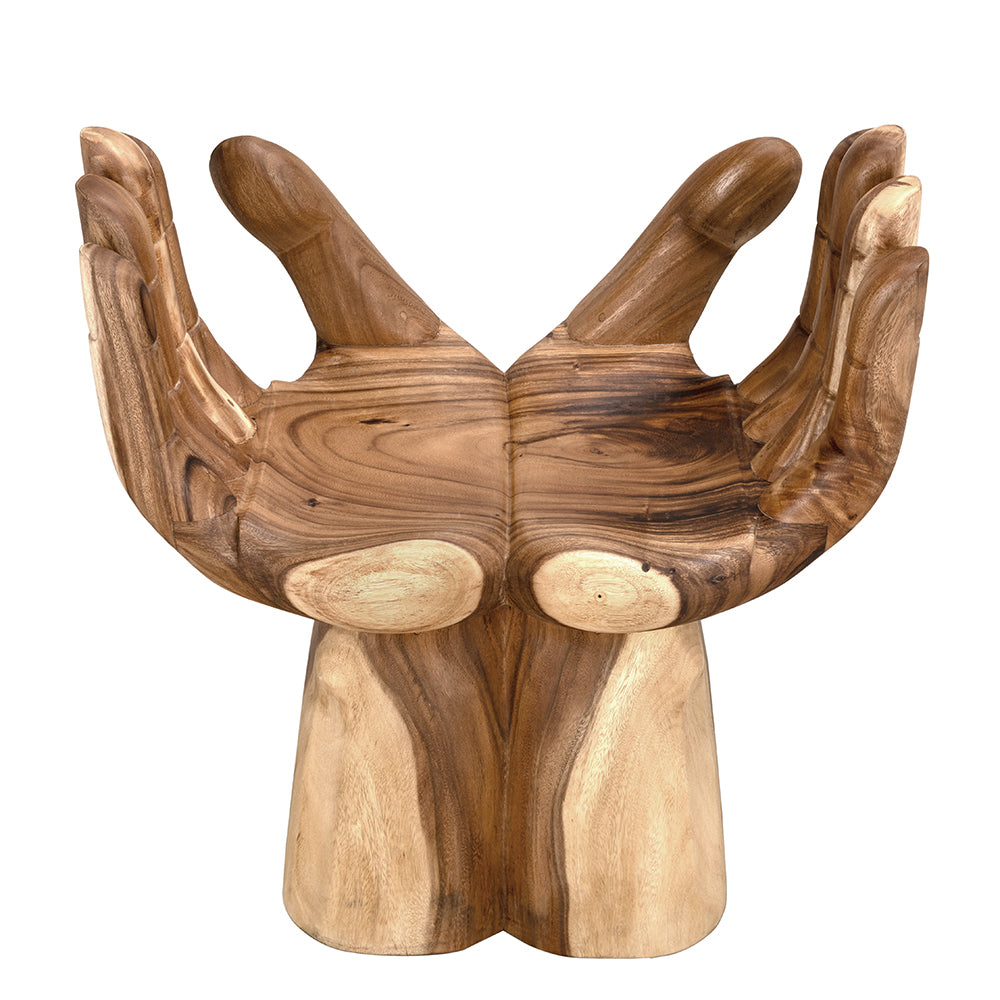 Le Main Chair, Buddha in Clear Coat Flat — Noir Furniture