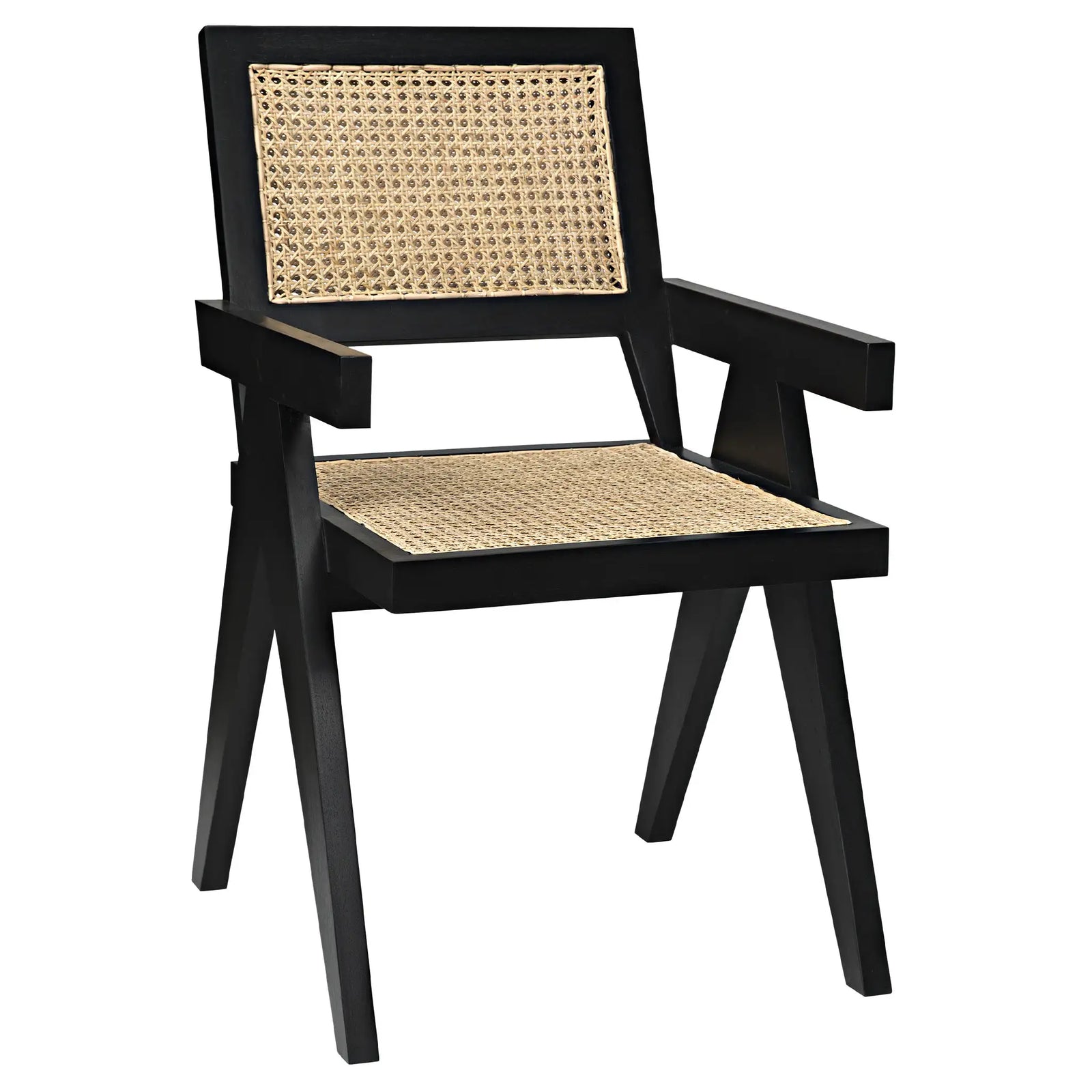 Jude Chair with Caning, Black