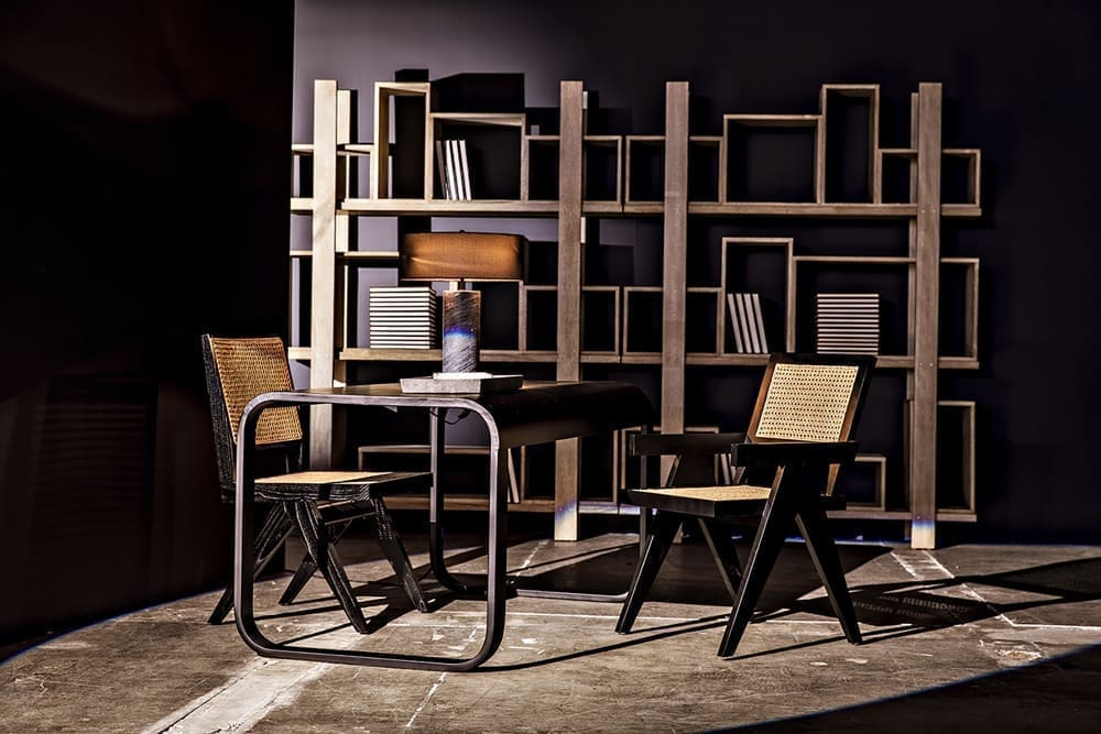 Jude Chair with Caning, Black
