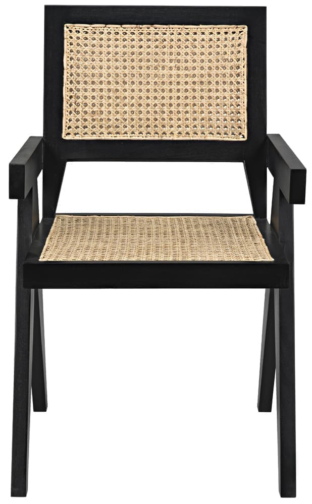 Jude Chair with Caning, Black