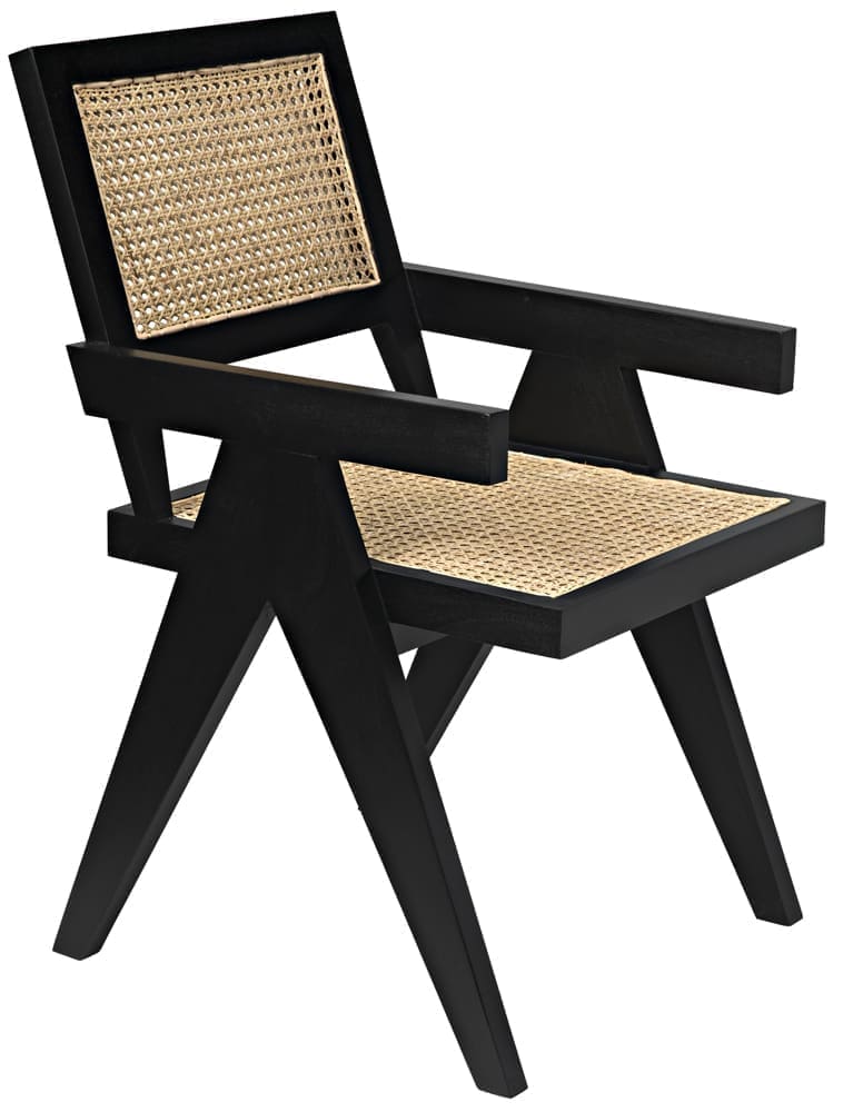Jude Chair with Caning, Black