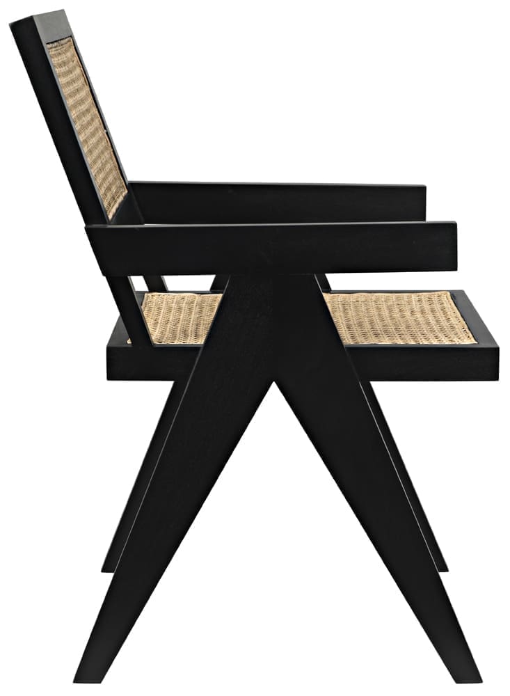 Jude Chair with Caning, Black