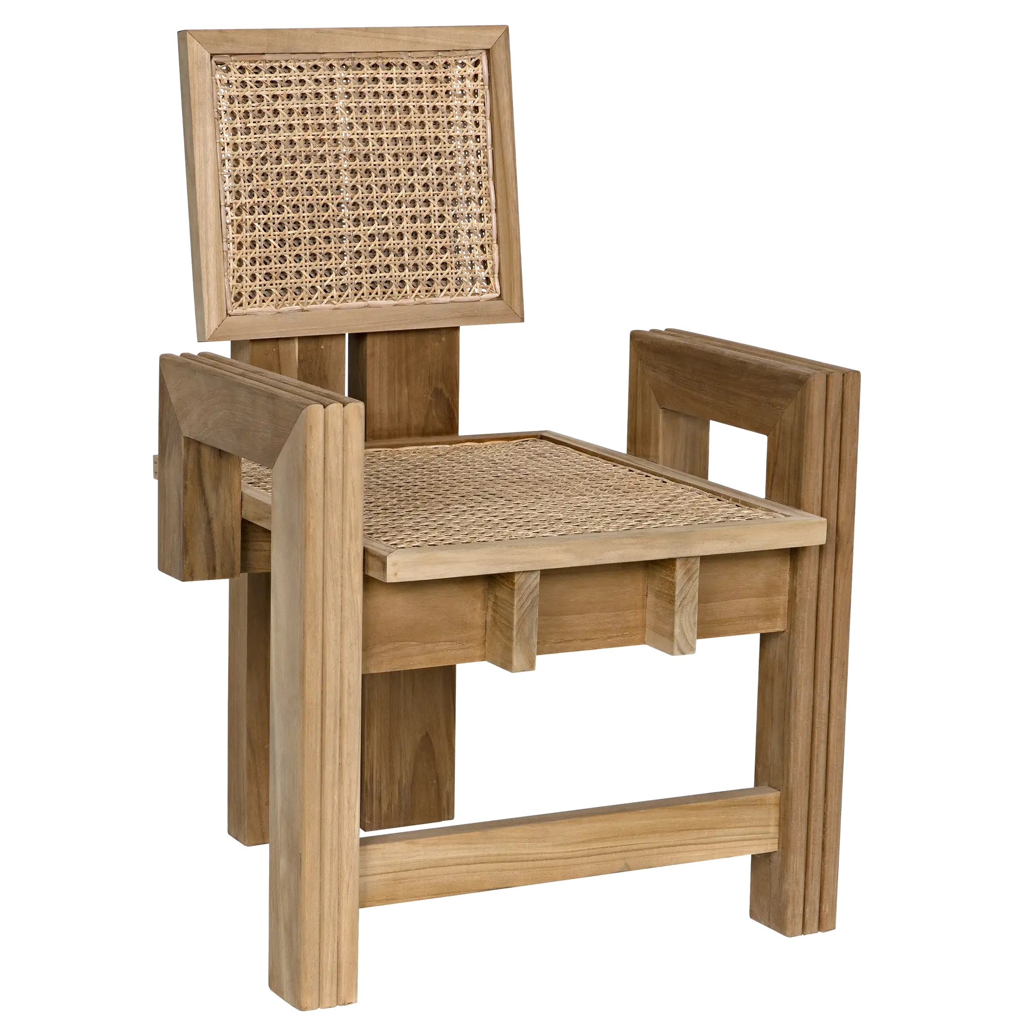 Fatima Chair, Teak in Clear Coat Flat — Noir Furniture