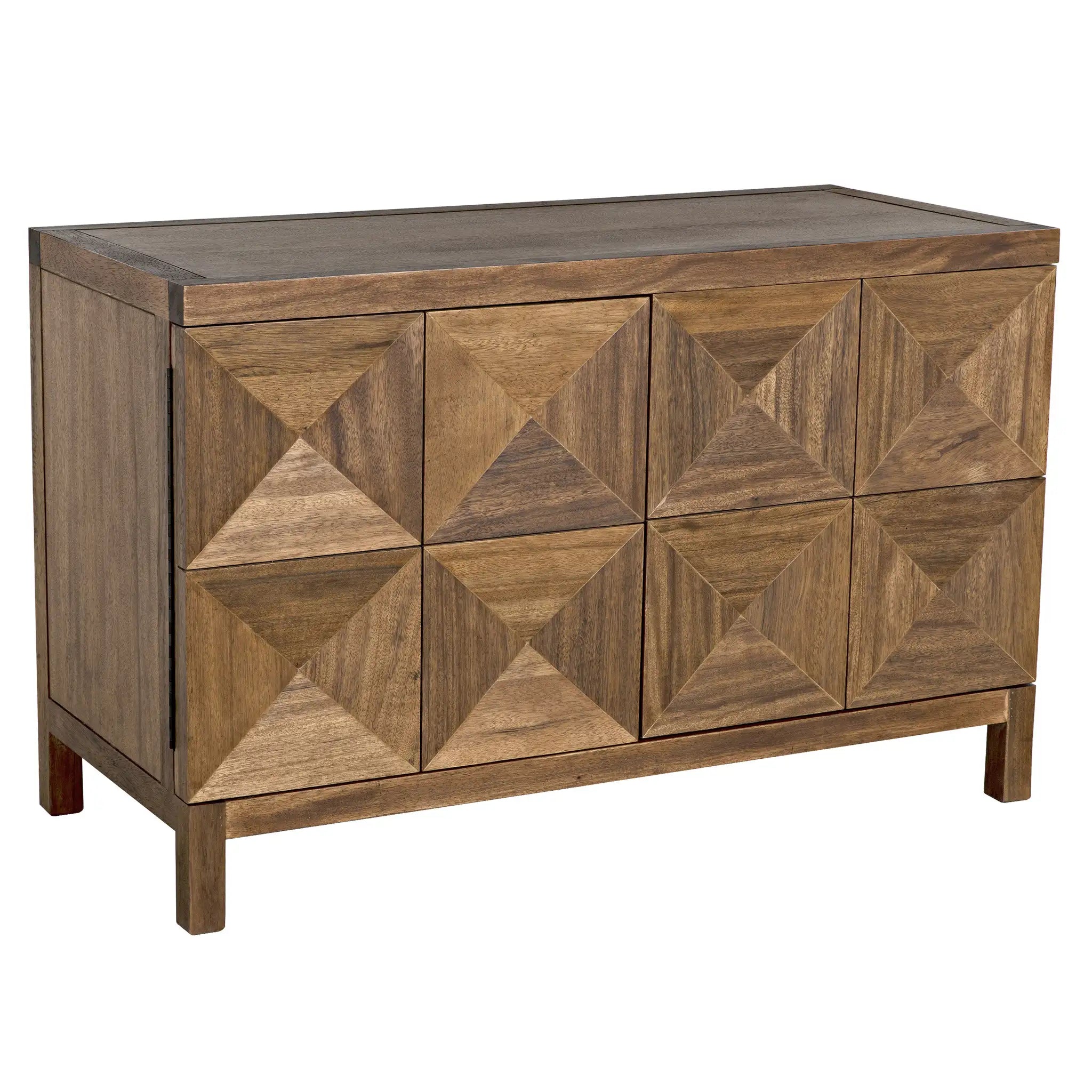 Quadrant 2 Door Sideboard, Dark Walnut in Dark Walnut — Noir Furniture
