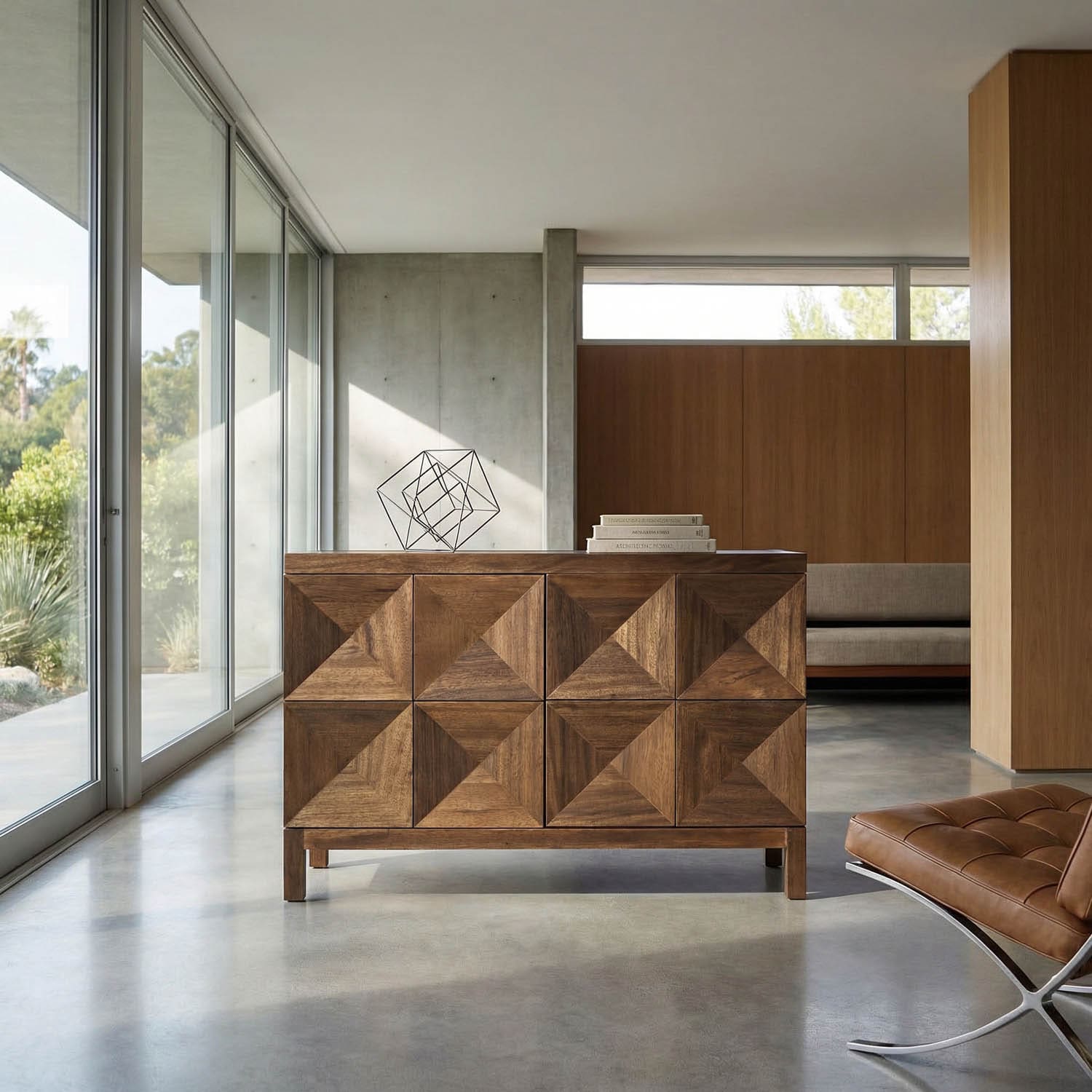 Quadrant 2 Door Sideboard, Dark Walnut