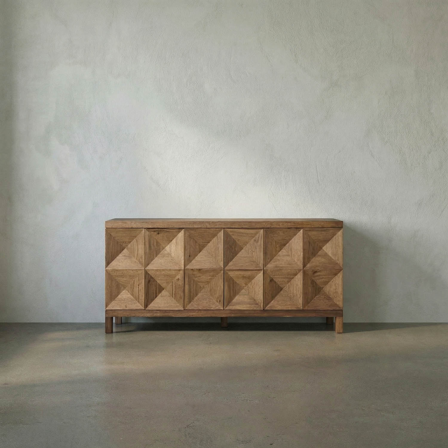 Quadrant 3 Door Sideboard, Dark Walnut