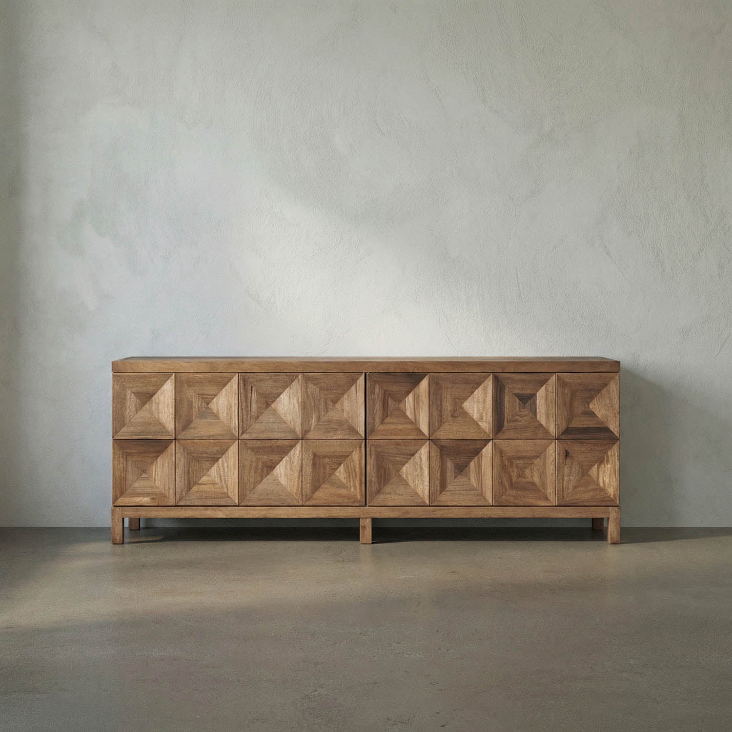 Quadrant 4 Door Sideboard, Dark Walnut by Noir