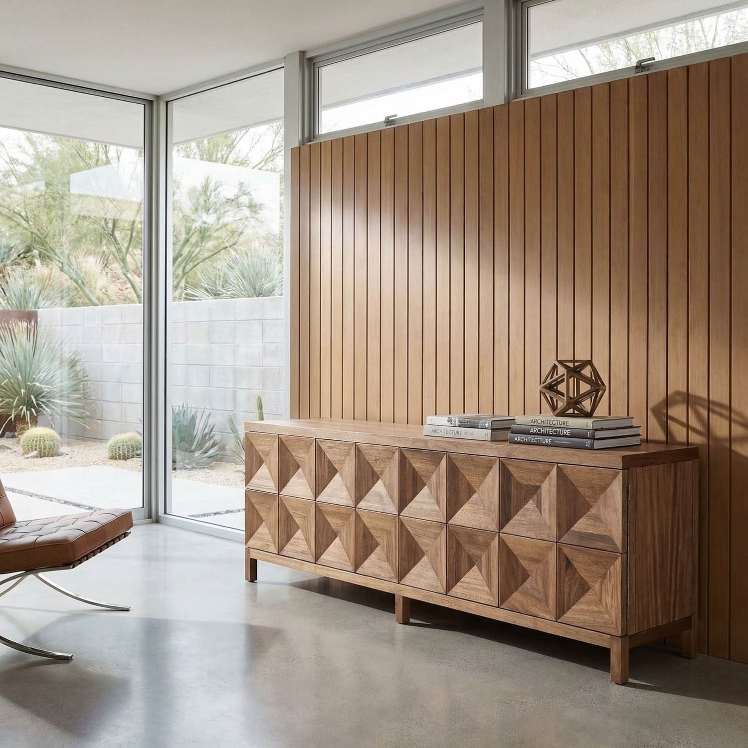 Quadrant 4 Door Sideboard, Dark Walnut