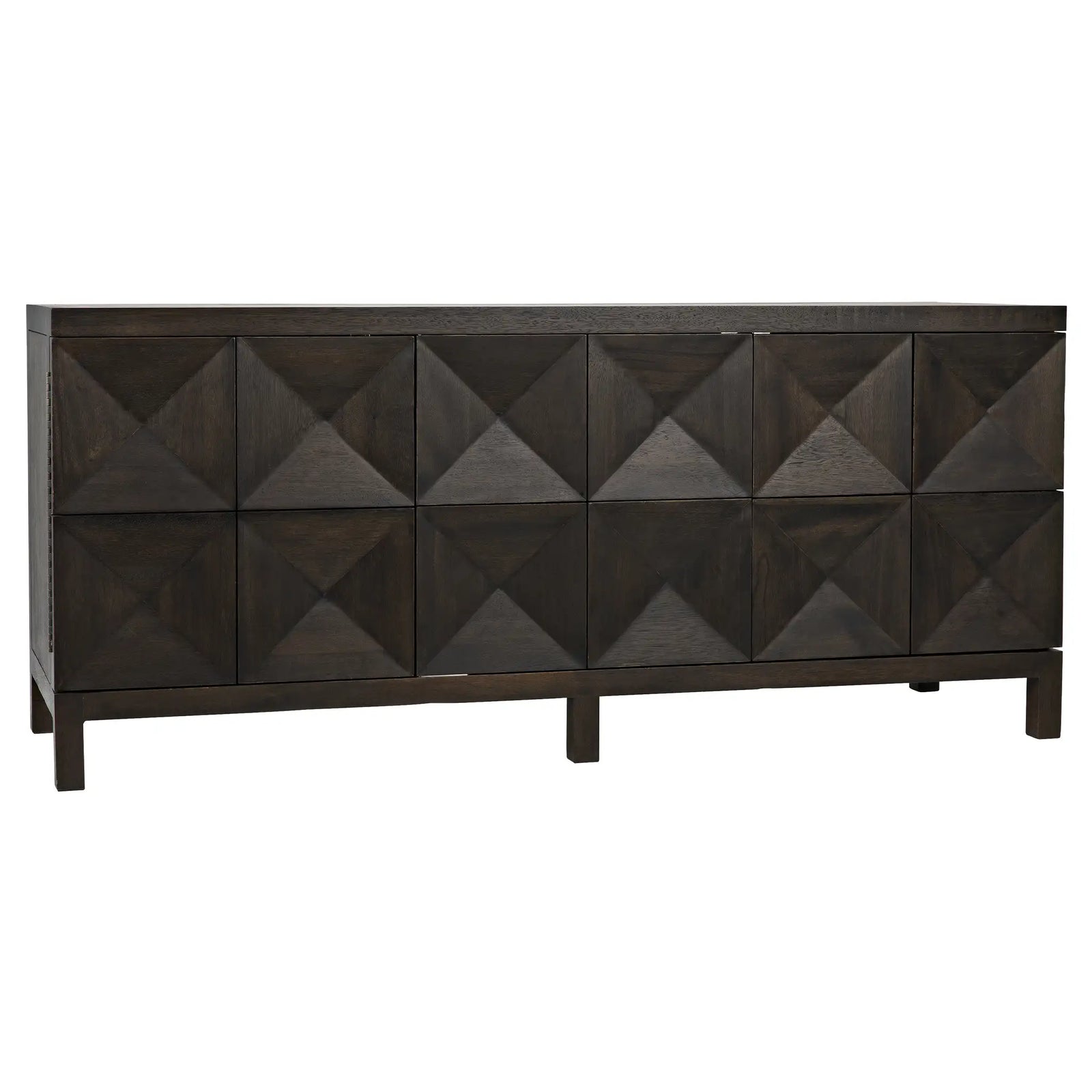 Quadrant 3 Door Sideboard, Ebony Walnut – Sideboards by Noir Furniture | Sutter & Vale