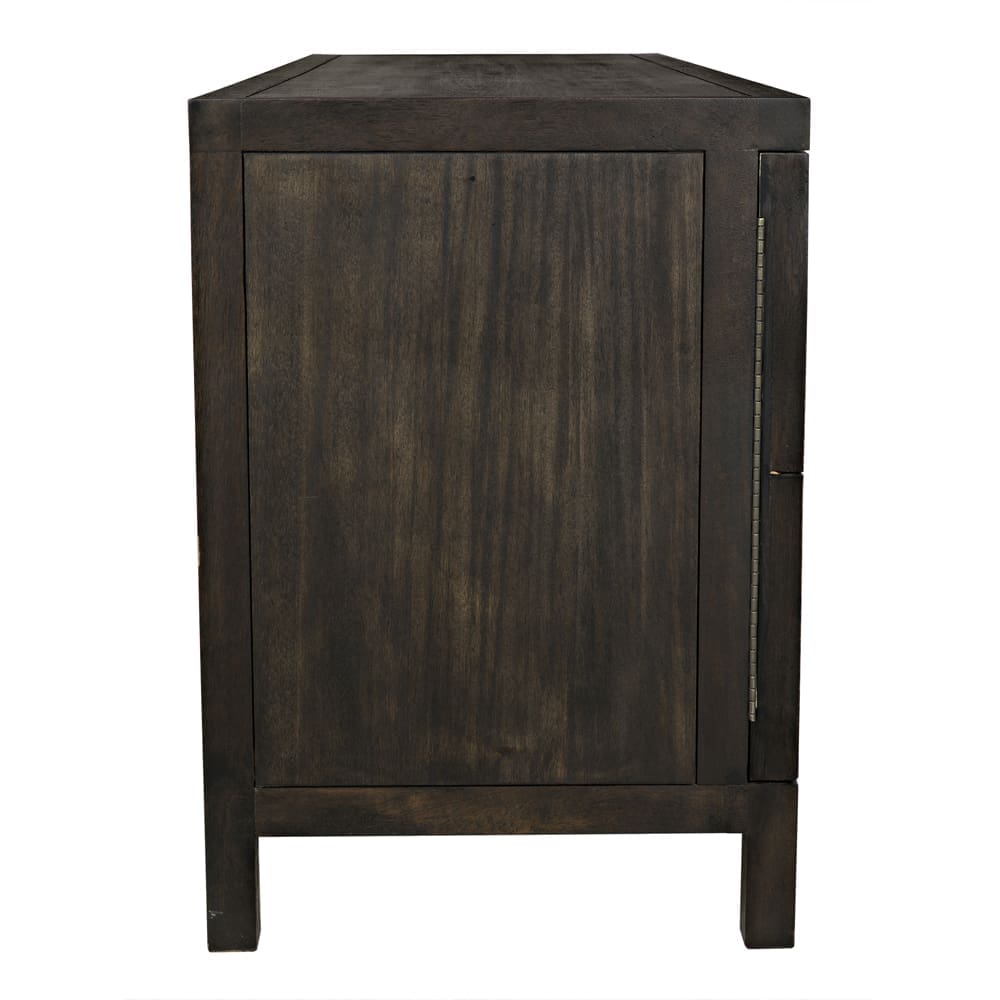 Quadrant 3 Door Sideboard, Ebony Walnut in Ebony Walnut — Noir Furniture