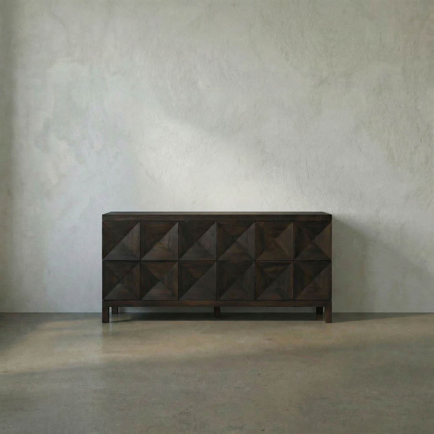Quadrant 3 Door Sideboard, Ebony Walnut