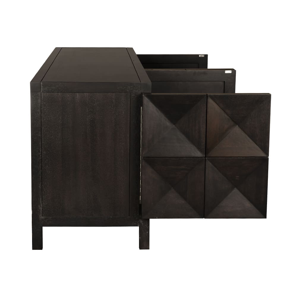 Quadrant 4 Door Sideboard, Ebony Walnut