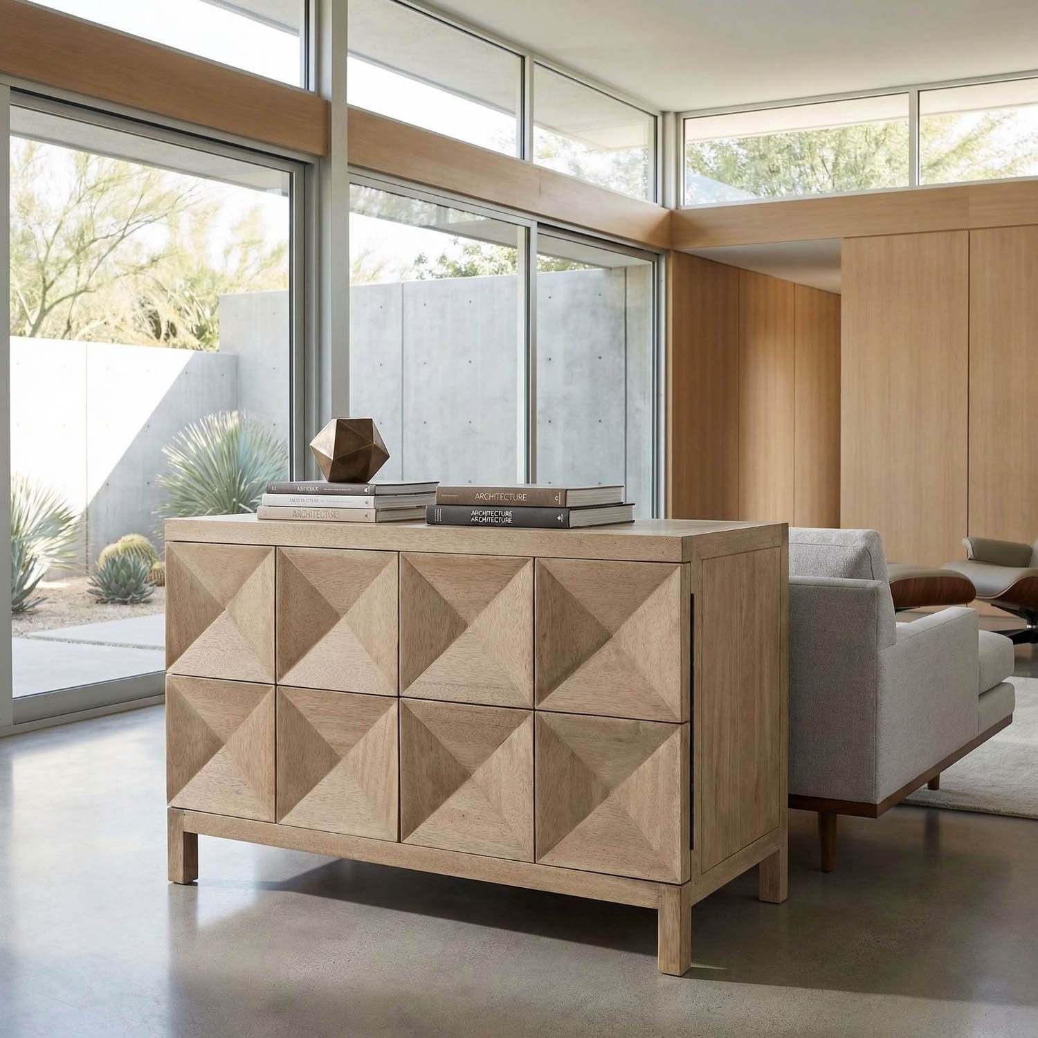 Quadrant 2 Door Sideboard, Washed Walnut