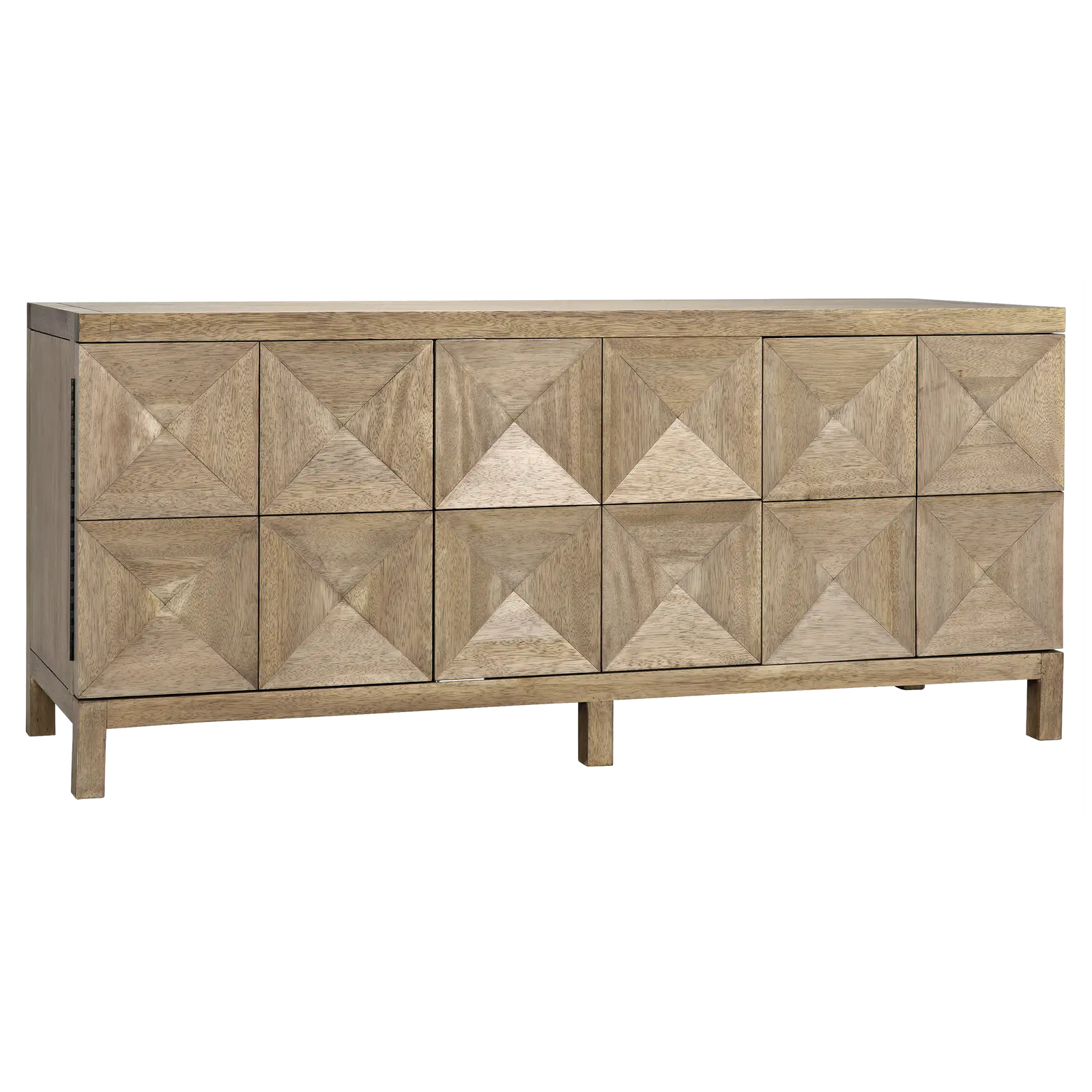 Quadrant 3 Door Sideboard, Washed Walnut – Sideboards by Noir Furniture | Sutter & Vale