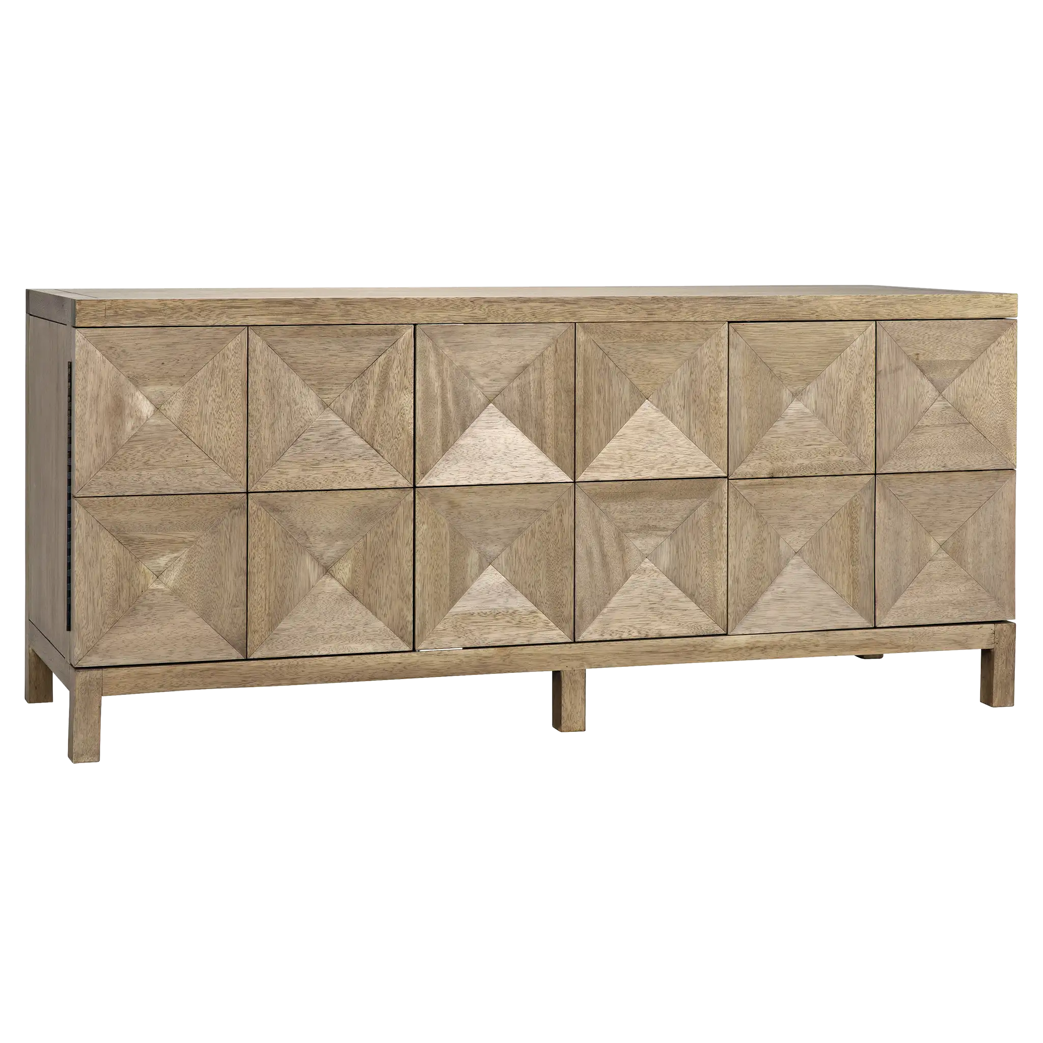 Quadrant 3 Door Sideboard, Ebony Walnut in Ebony Walnut — Noir Furniture