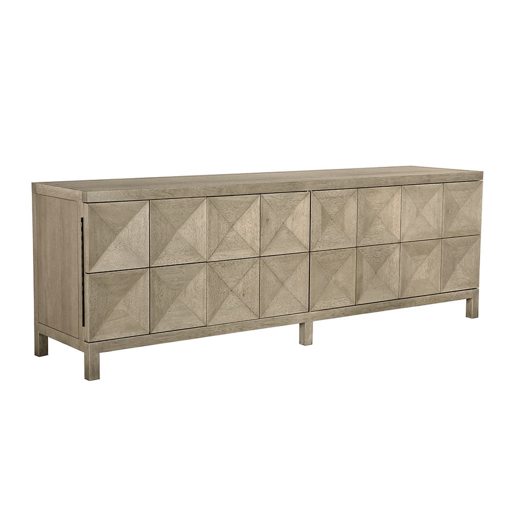 Quadrant 4 Door Sideboard, Washed Walnut