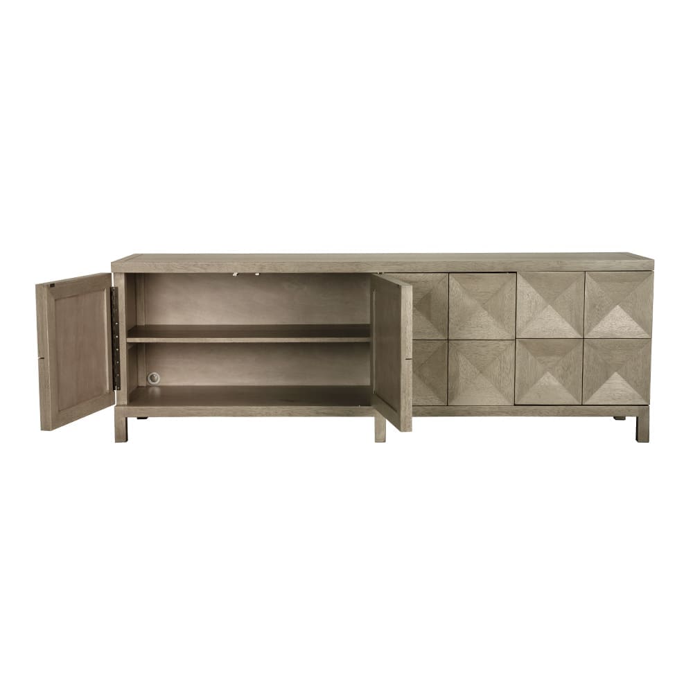 Quadrant 4 Door Sideboard, Washed Walnut