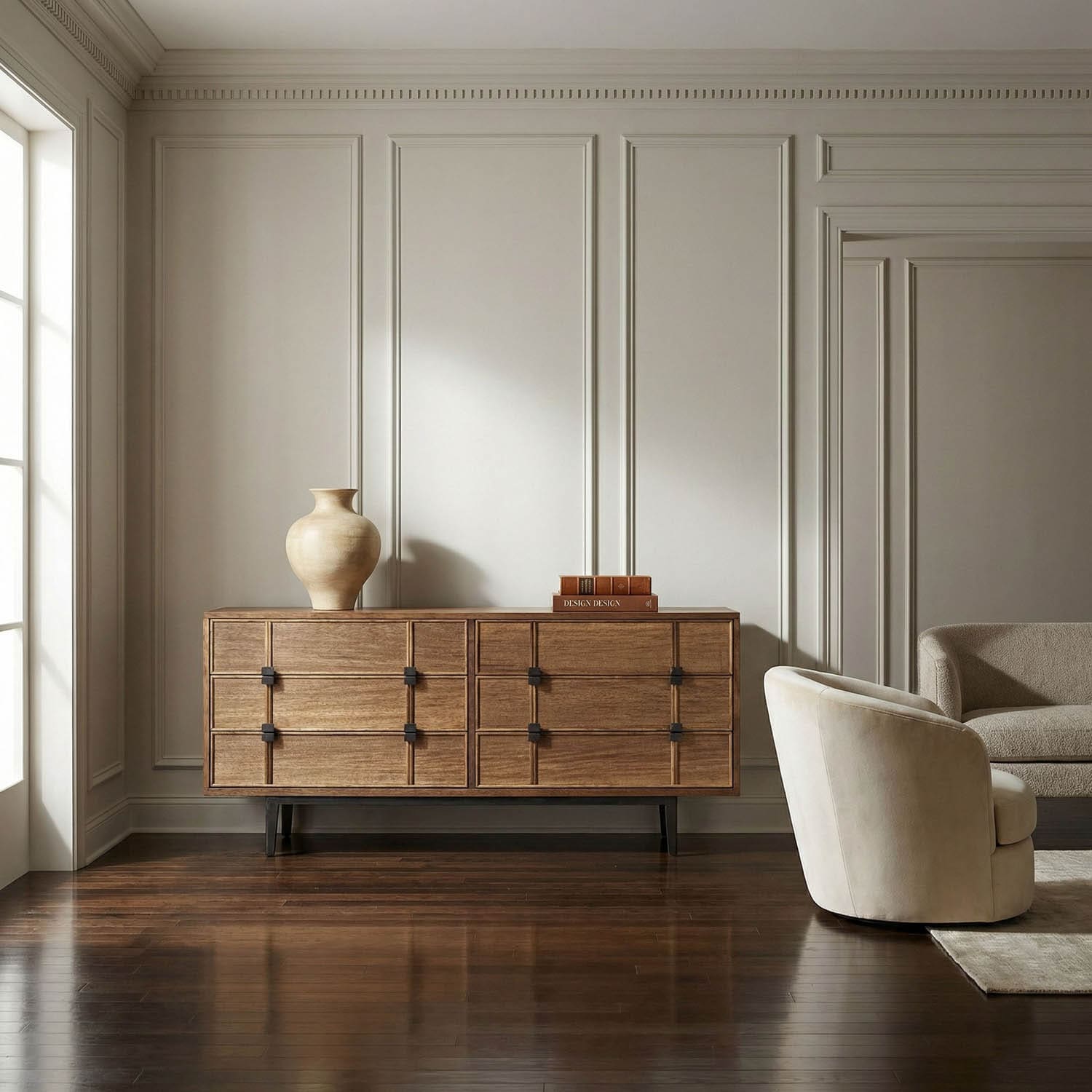 Bourgeois Sideboard, Walnut and Iron