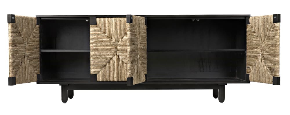 Brook 4 Door Sideboard, Pale – Sideboards by Noir Furniture | Sutter & Vale