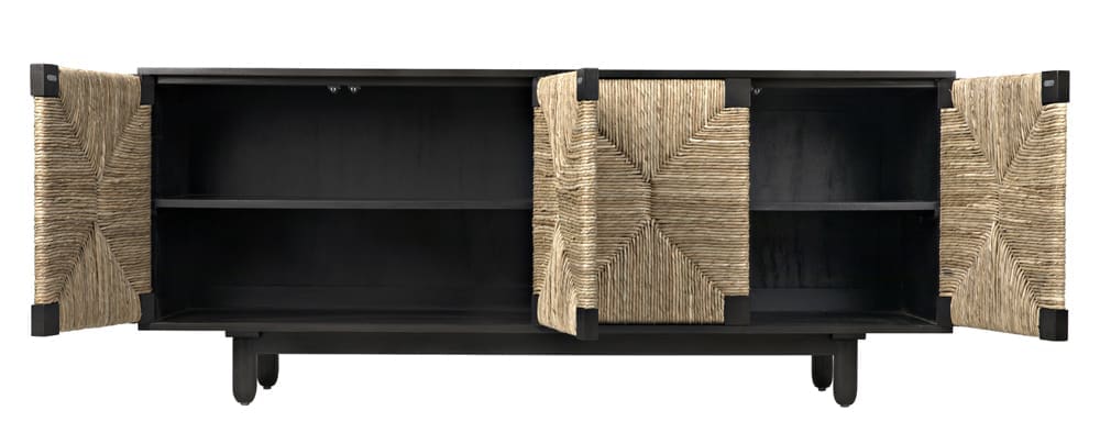 Brook 4 Door Sideboard, Pale in Pale — Noir Furniture