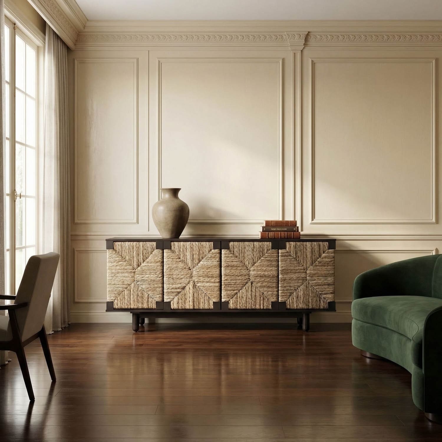 Brook 4 Door Sideboard, Pale