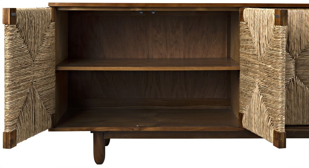 Brook 4 Door Sideboard, Teak – Sideboards by Noir Furniture | Sutter & Vale