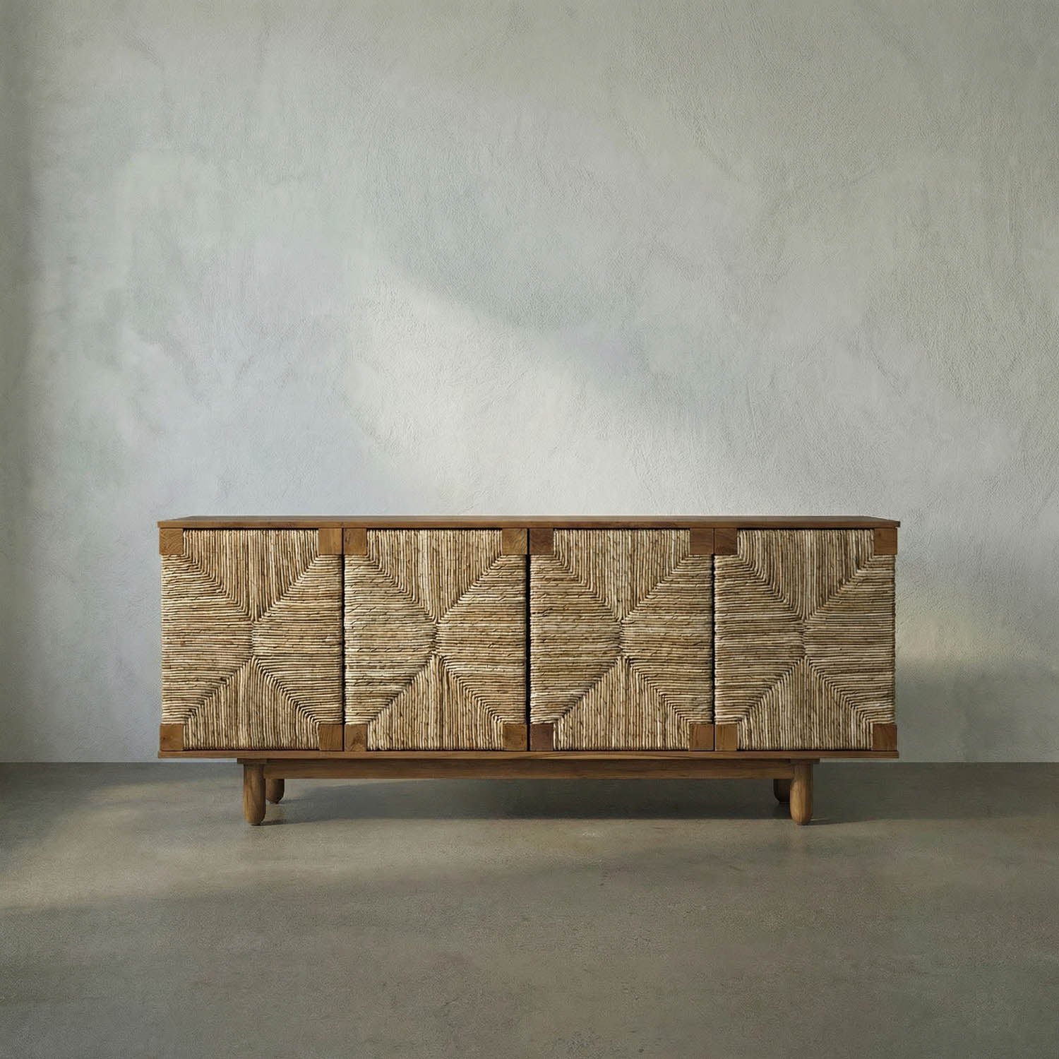 Brook 4 Door Sideboard, Teak by Noir